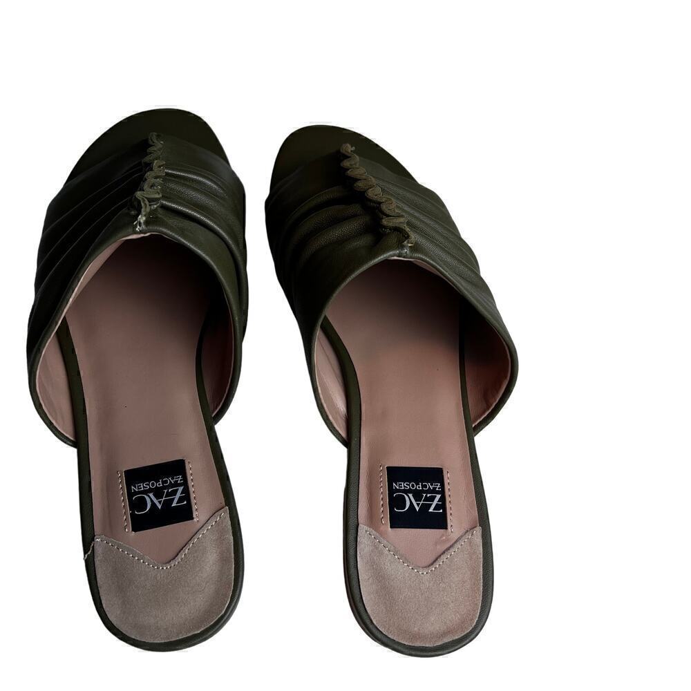 Zac Posen Women's Yana Sandals Military Green Size 8.5 - Picture 4 of 7
